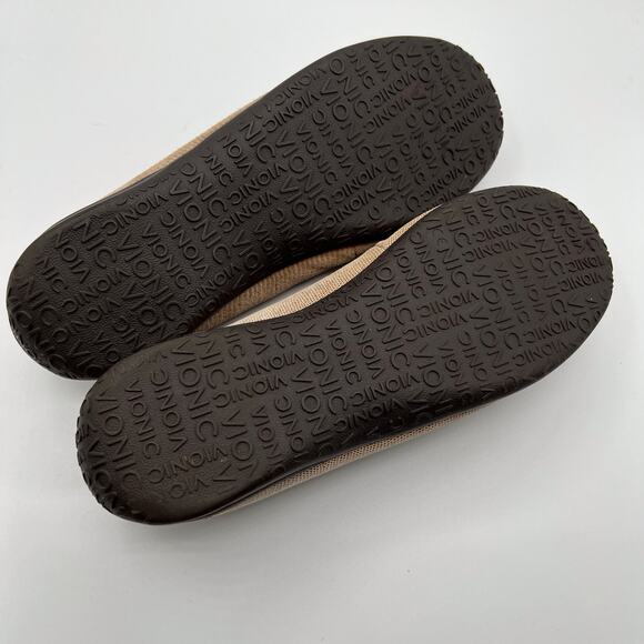 Vionic Orthaheel Alda Womens 10 Beige Saddle Lizard Print Leather Loafers Tan - Picture 4 of 11